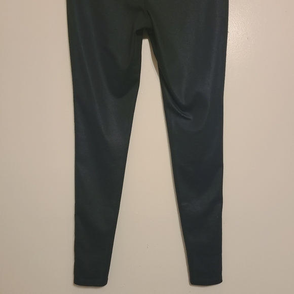 Trouve | Women's Black Faux Leather Trim Skinny Leggings/Pants (Size Large) - Picture 9 of 10